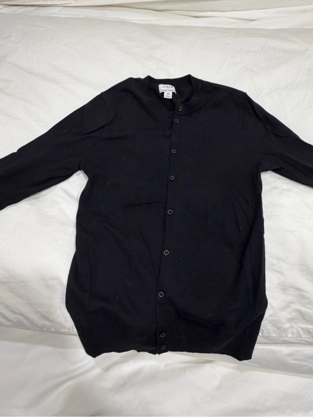 J Crew Cotton BLACK Cardigan Matching Set - size XS- only worn once